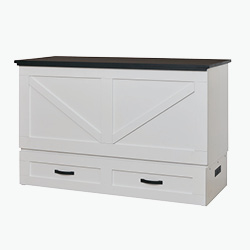 White murphy cabinet bed